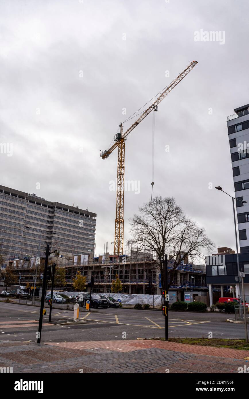 Weston Homes sviluppo di proprietà in Victoria Avenue, Southend on Sea, Essex, Regno Unito. Progetto Victoria Central, riqualificazione degli alloggi. Case Foto Stock