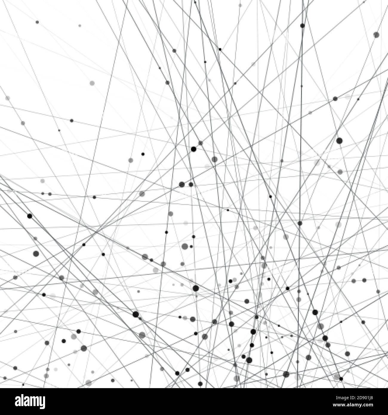 Reti neurali. Intelligenza artificiale e concetto di apprendimento profondo. Linee e nodi collegati in celle web computer. Storia della scienza. Vettore Illustrazione Vettoriale