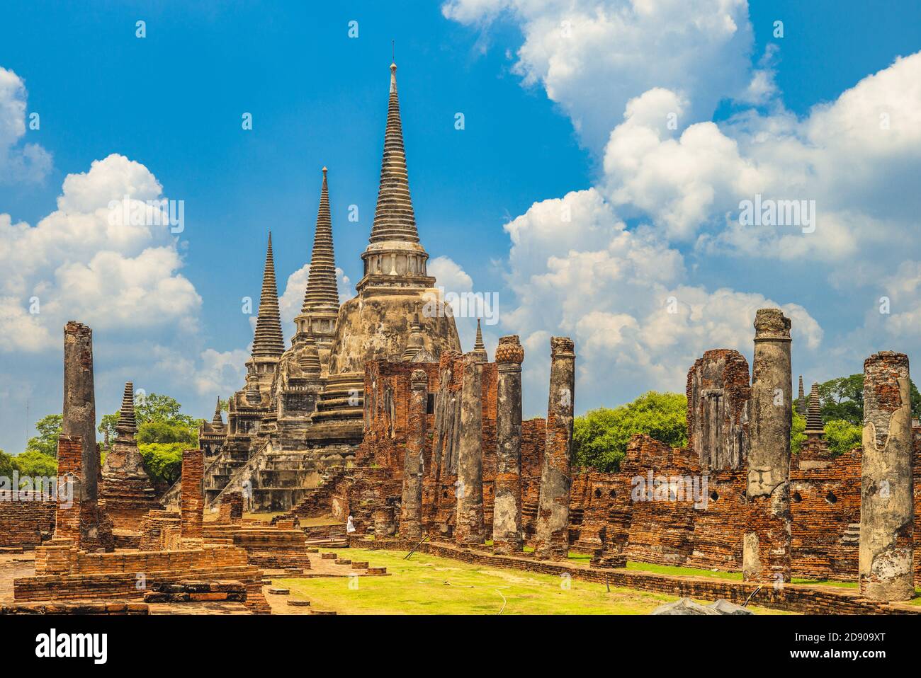 Wat Phra Si Sanphet ad Ayutthaya, Thailandia Foto Stock