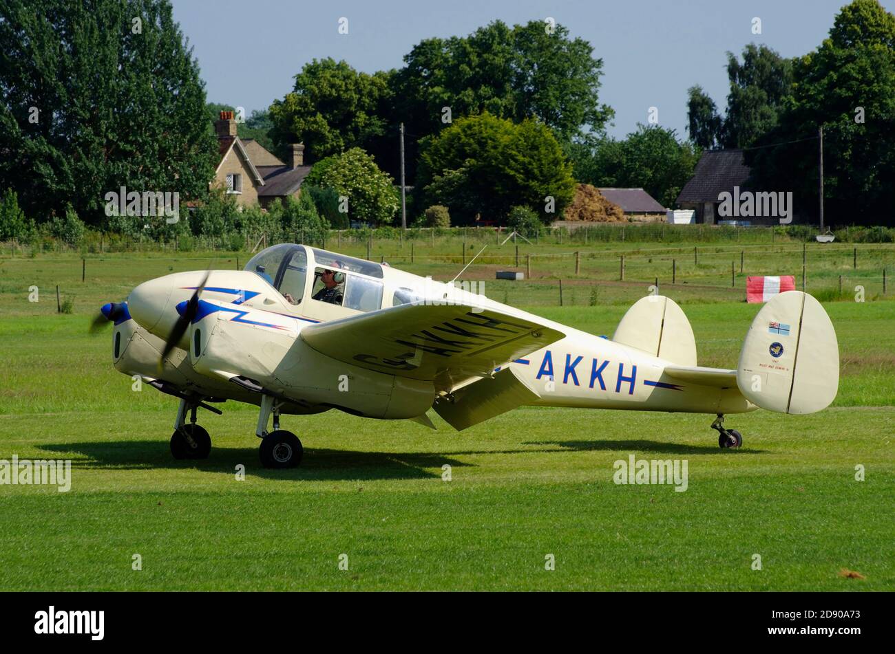 Miles Gemini 1c, G-AKKH, Old Warden, Biggleswade, Bedfordshire, Foto Stock