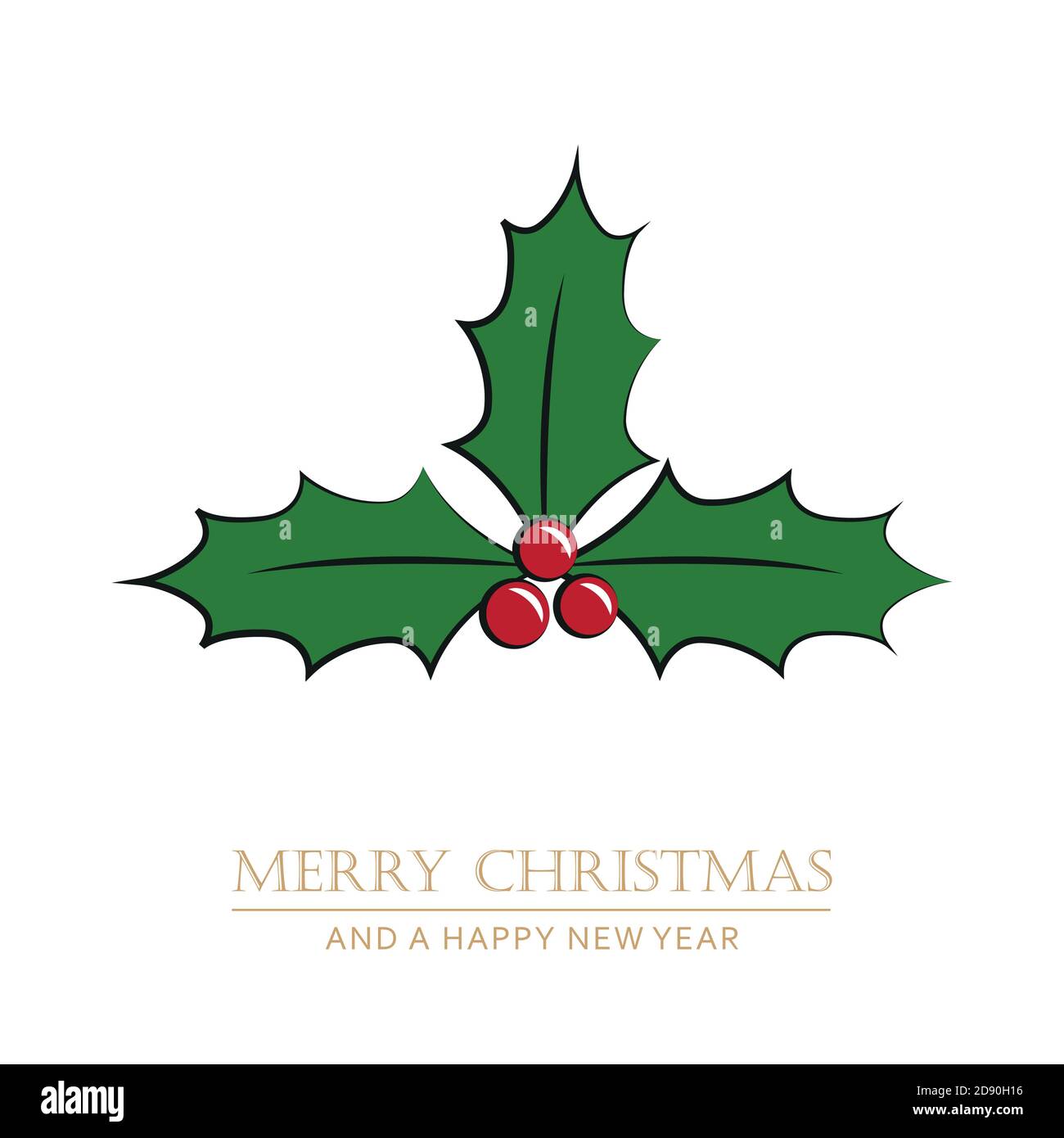 Isoladetto di bacche di natale su vettore bianco illustrazione EPS10 Illustrazione Vettoriale