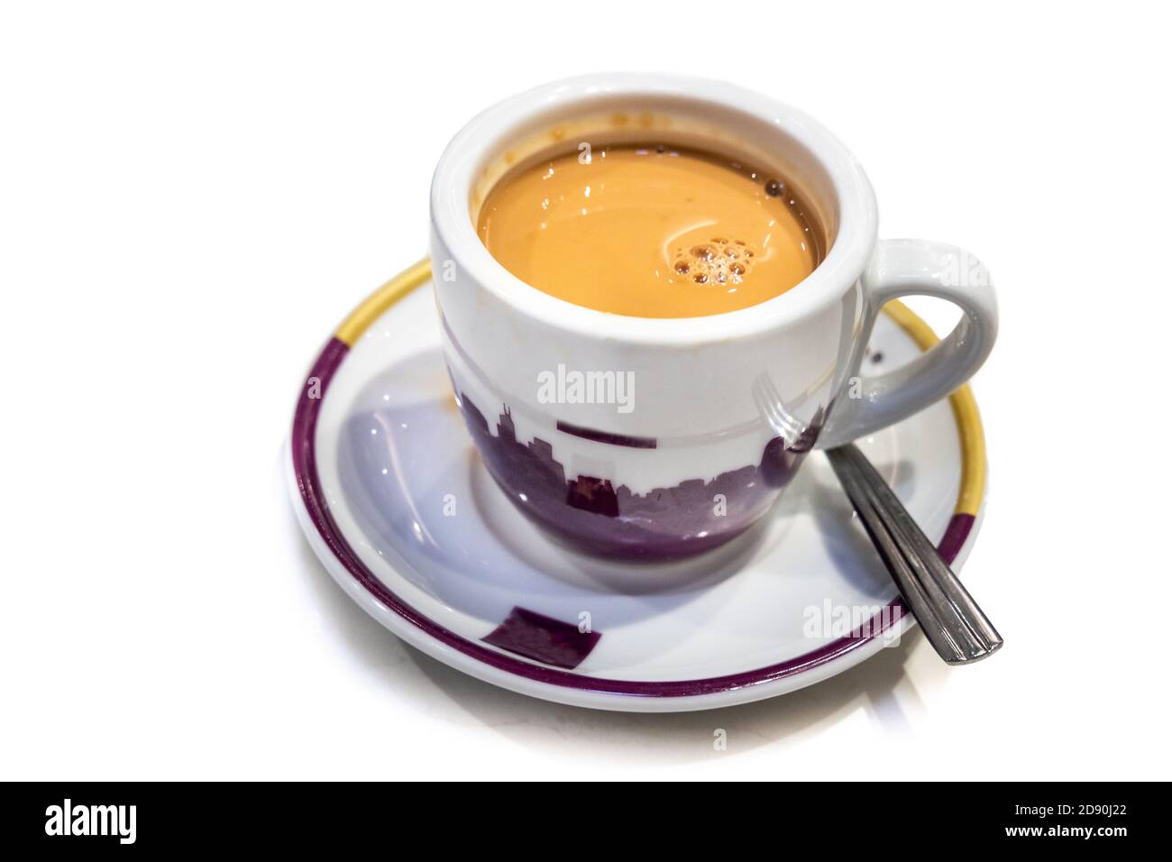 Tè al latte liscio e setoso, bevande popolari a Hong Kong Foto Stock