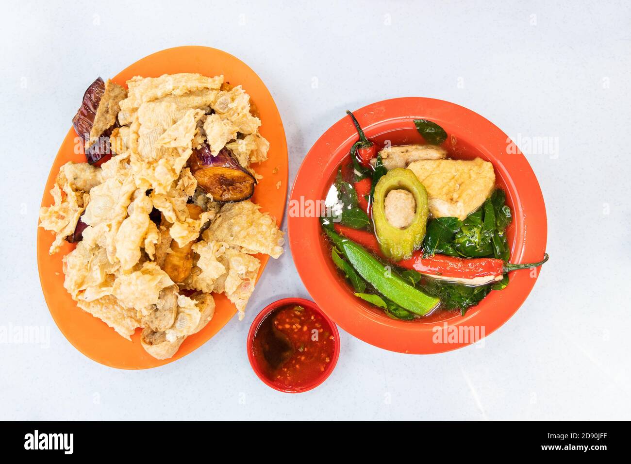 Yong Tau fu, popolare cibo cinese Hakka in Malesia Foto Stock