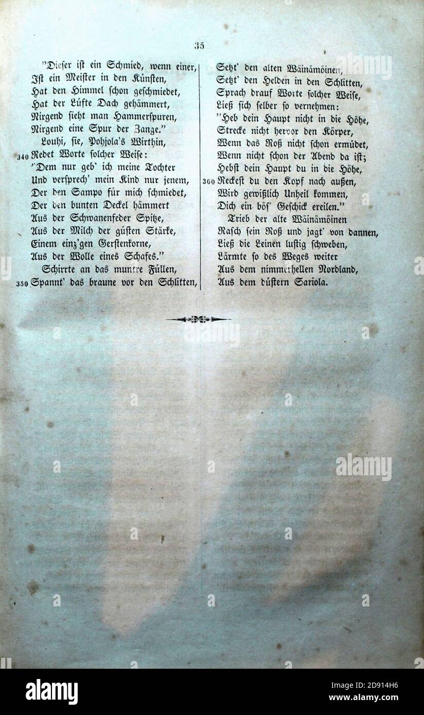 Kalewala, das National-Epos der Finnen - 035. Foto Stock