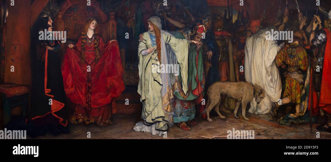 Il Re Lear, atto 1, Scena 1, Edwin Austin Abbey, 1898, Metropolitan Museum of Art, Manhattan, New York City, Stati Uniti d'America, America del Nord Foto Stock