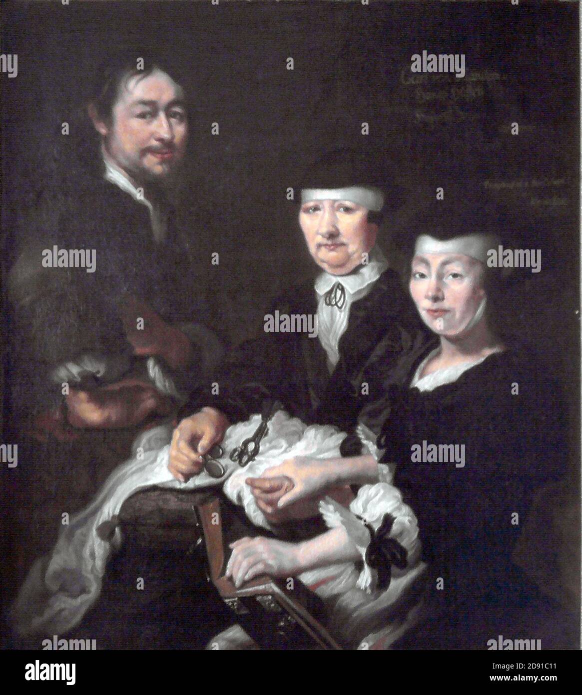Karel van Mander e famiglia. Foto Stock
