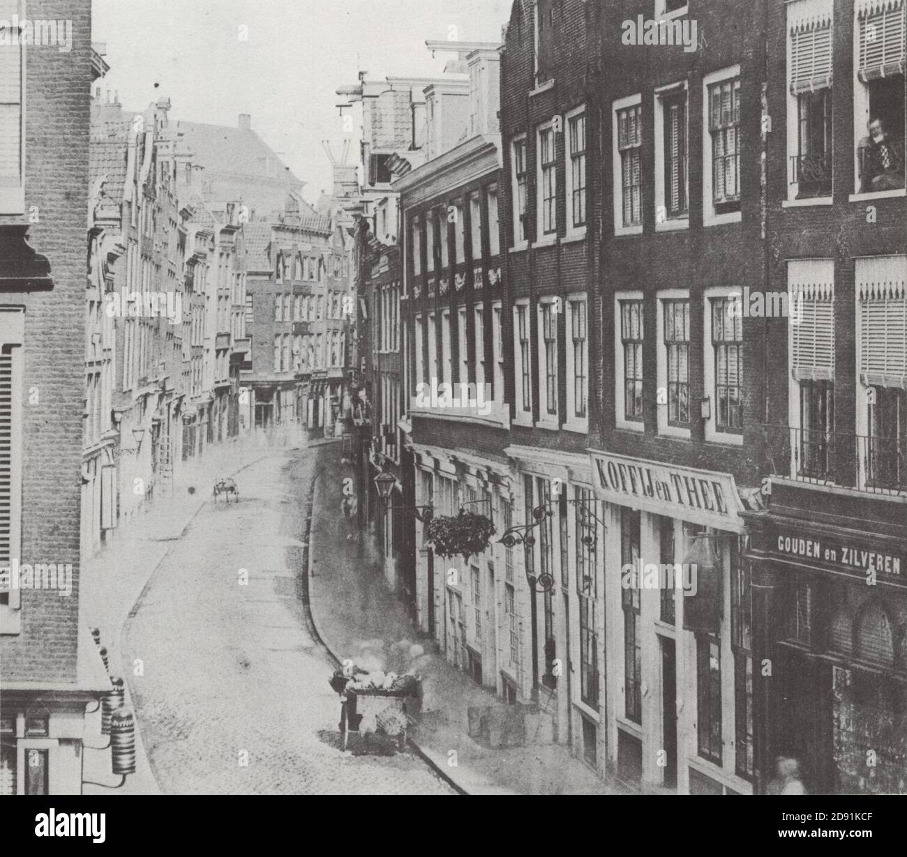 Kalverstraat vanaf het Muntplein ~1889. Foto Stock