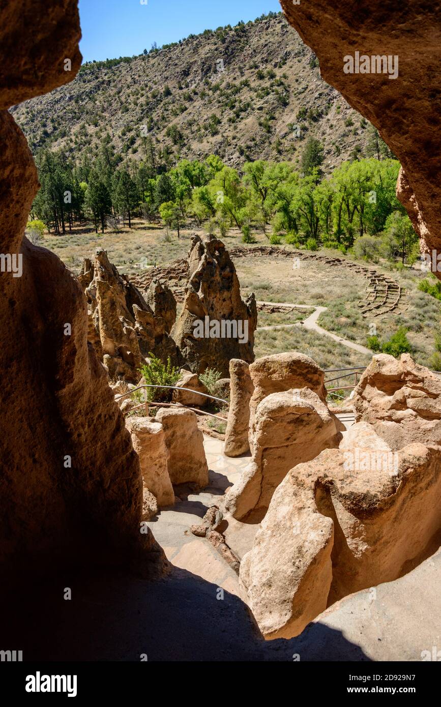 Bandelier National Monument Foto Stock