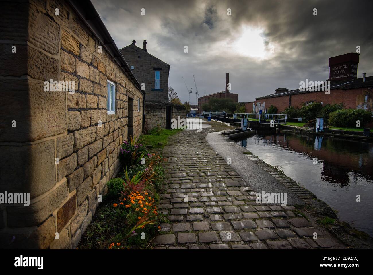 Oddy Locks sul Leeds per Liverpool Canal, Leeds, West Yorkshire, Inghilterra Foto Stock