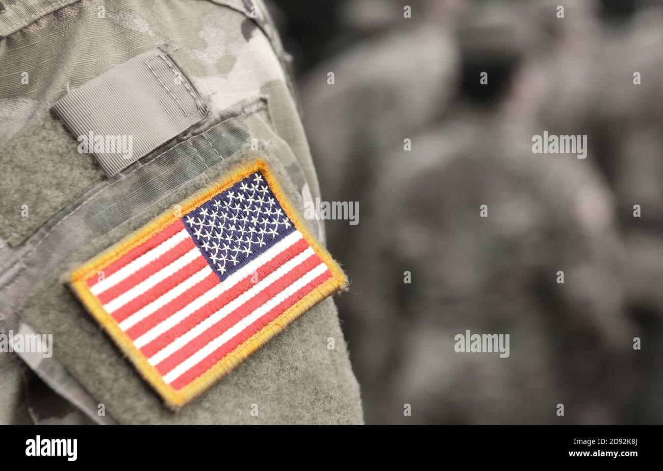 Veterans Day. SOLDATO USA. Esercito DEGLI STATI UNITI. Le forze armate degli Stati Uniti. Militare americana Foto Stock