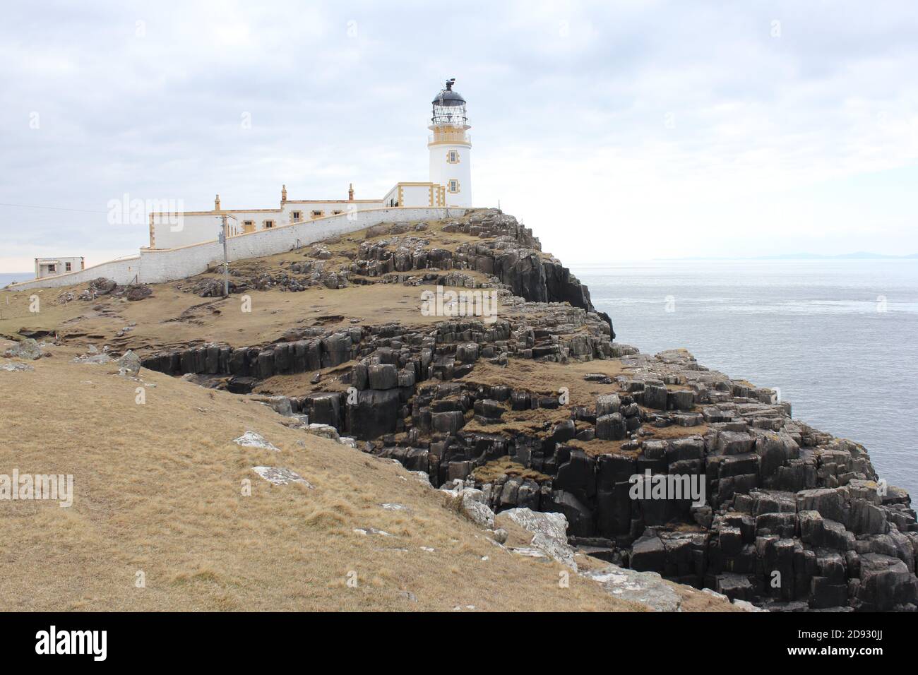 Neist Point Lighthouse, Isola di Skye in Scozia Foto Stock