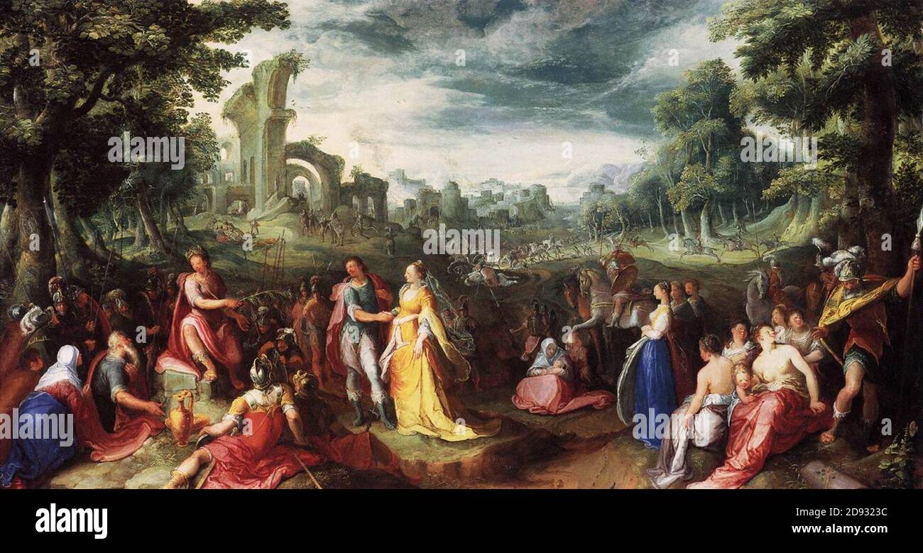Karel van Mander (i) - la continenza di Scipio Foto Stock