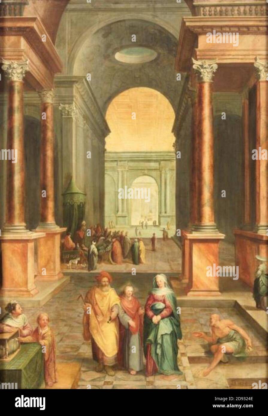 Karel van Mander (i) - Christus als twaalfjarige in de tempel - GG 4285 - Foto Stock