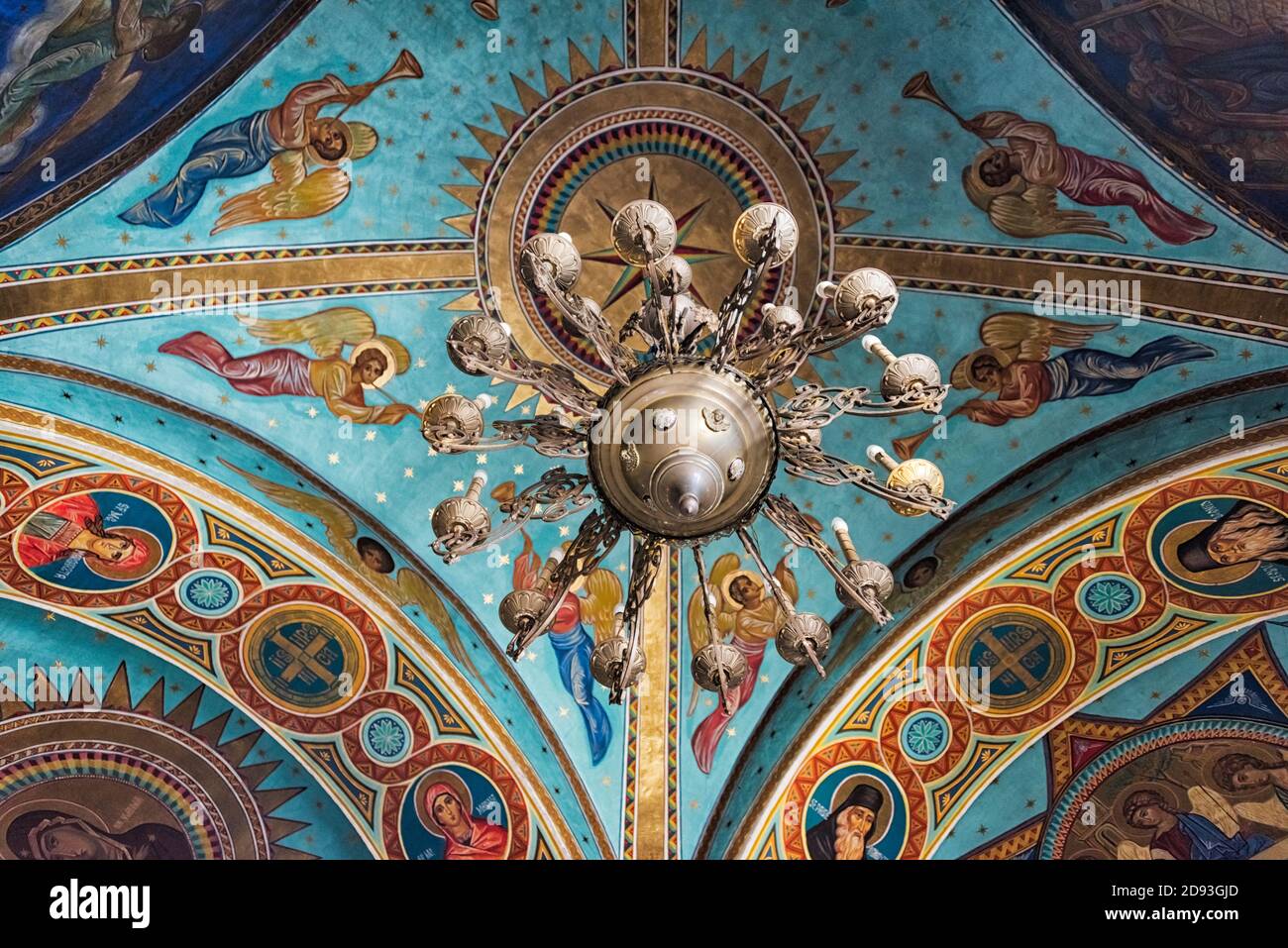 All'interno della Cattedrale della Natività, Chisinau, Moldavia Foto Stock