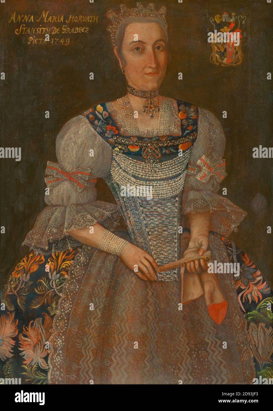 Ján Gottlieb Kramer - Podobizeň A.M.Horvathovej-Stančičovej Foto Stock