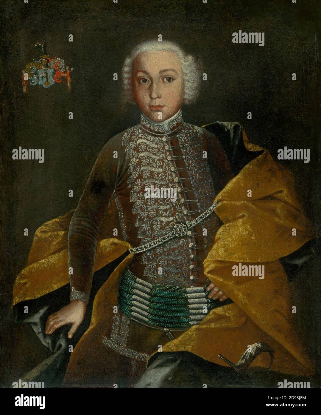 Ján Gottlieb Kramer - Ritratto di un giovane nobile Un costume da cerimonia Foto Stock