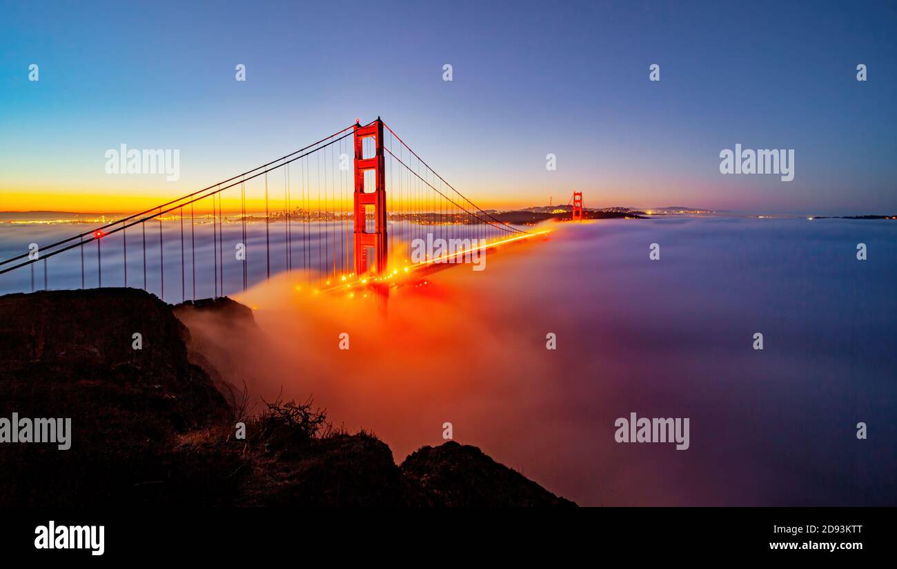 Golden Gate Bridge di San Francisco, Stati Uniti d'America Foto Stock
