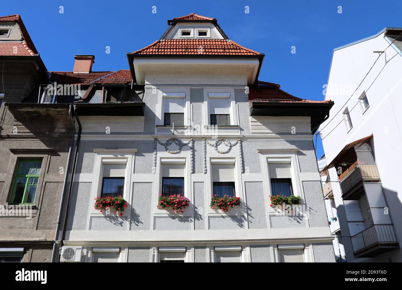 Proprietà residenziale sul lato sud di Maribor in Slovenia Foto Stock