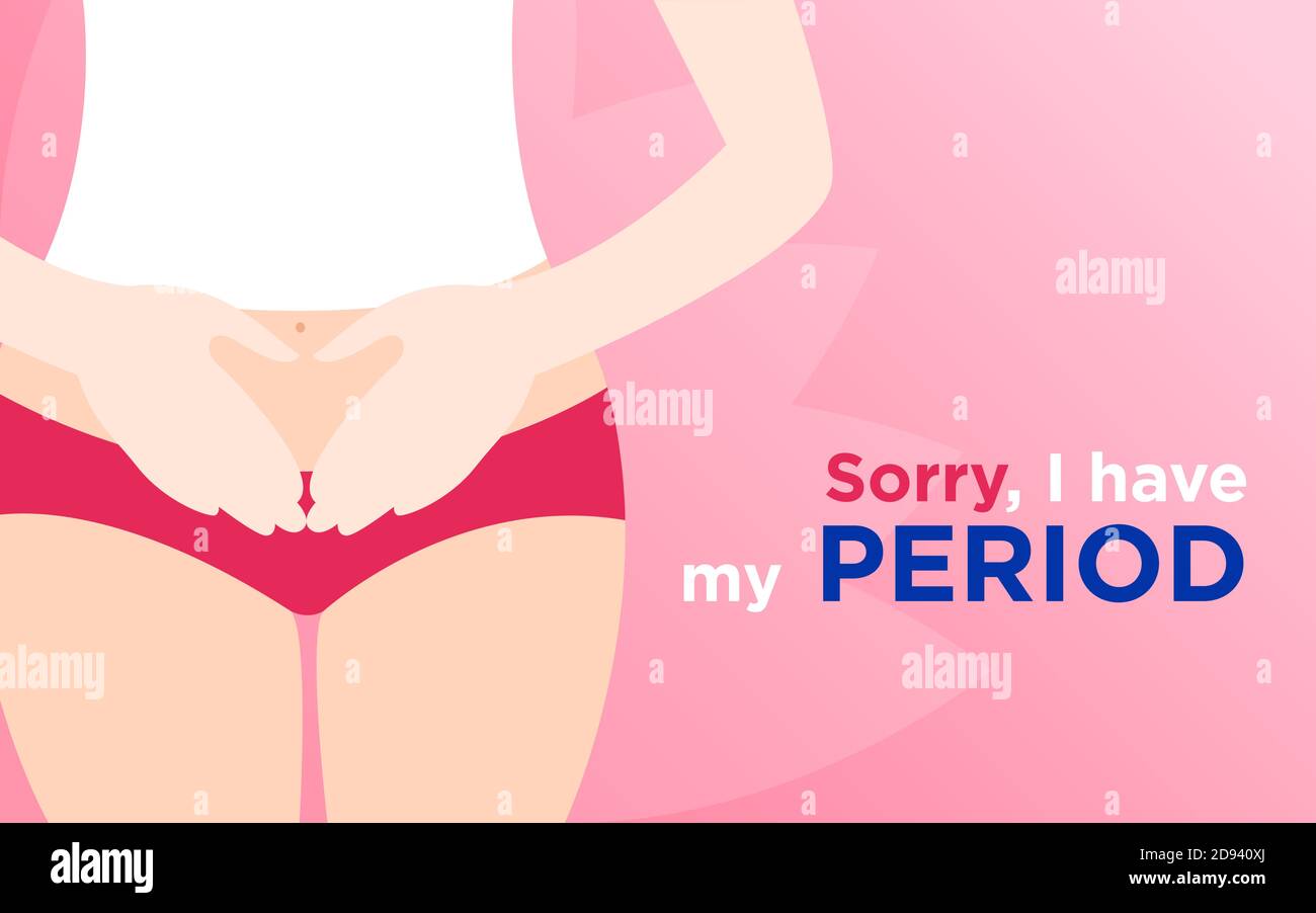 Poster vettoriale del periodo mestruale con spazio di copia Illustrazione Vettoriale