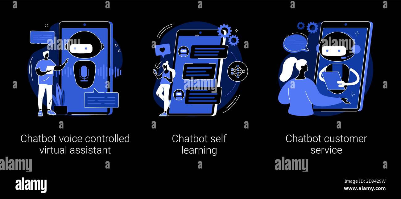 Illustrazioni vettoriali astratte delle applicazioni vocali per smartphone. Illustrazione Vettoriale