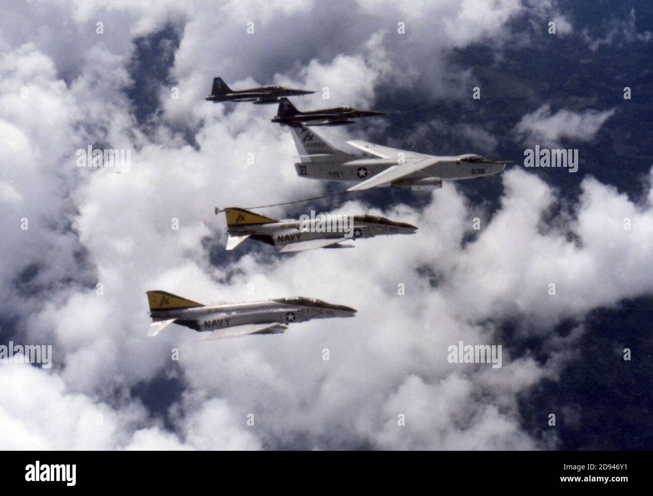 KA-3B rifornimento CF-5s e F-4Ns anni '70. Foto Stock