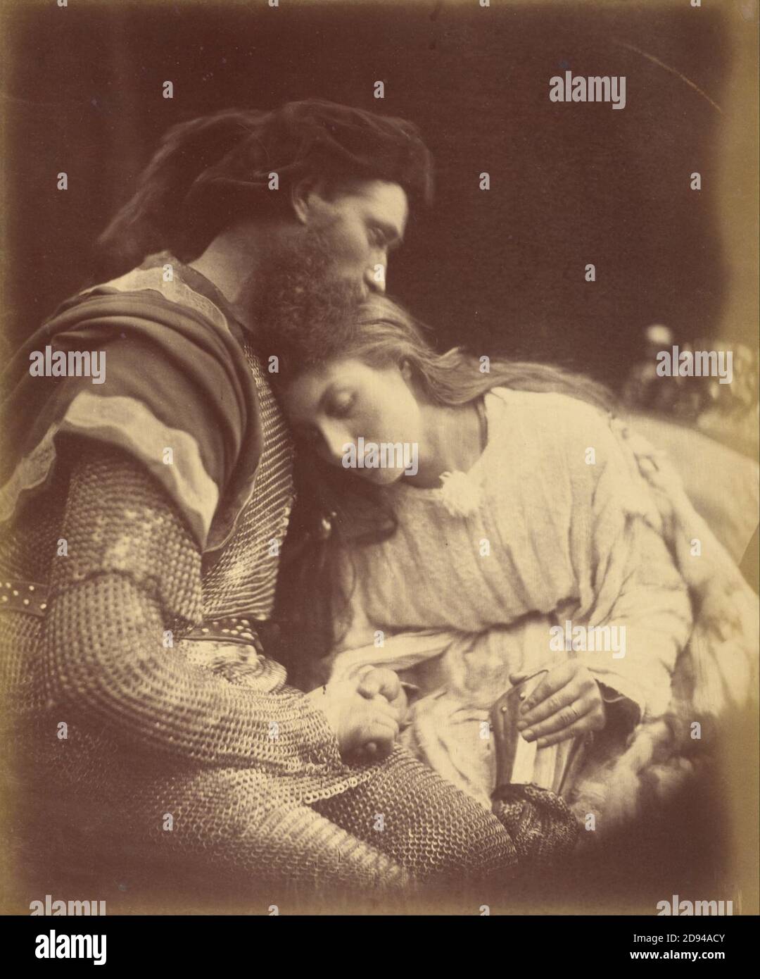 Julia Margaret Cameron (inglese, nato India - divisione di Sir Lancelot e la regina Ginevra Foto Stock