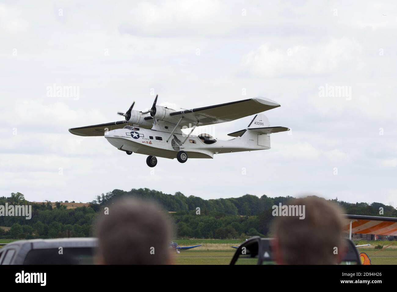 PBY Catalina, Miss Pick Up, volando al Duxford Air Show 2019- barca volante Foto Stock