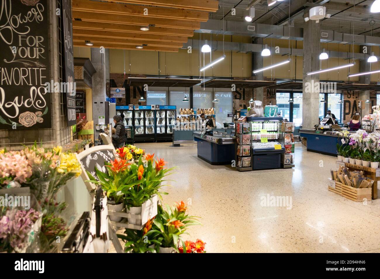 L'interno del negozio di alimentari Whole Foods. St Paul Minnesota, Minnesota, Stati Uniti Foto Stock