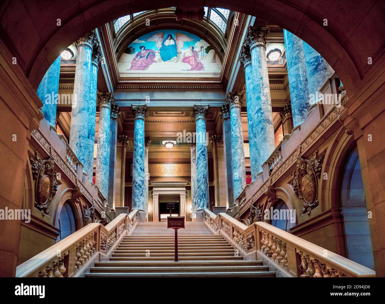 Splendida architettura all'interno del Minnesota state Capitol Building. Foto Stock
