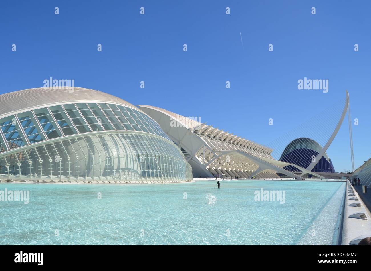 Famosa Città delle Arti e delle Scienze a Valencia, Spagna Foto Stock