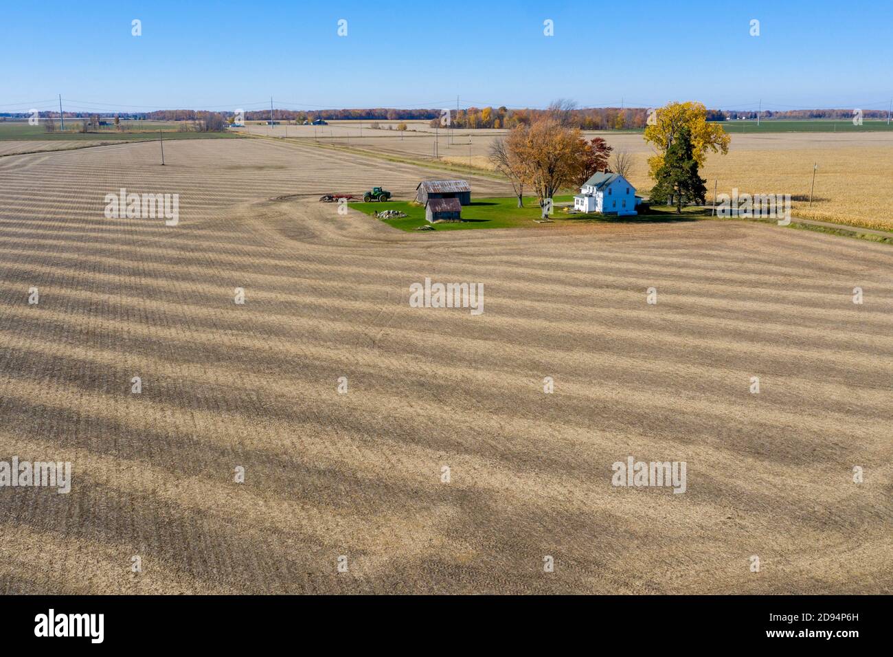 Deckerville, Michigan - Fattoria nella regione del Thumb del Michigan. Foto Stock