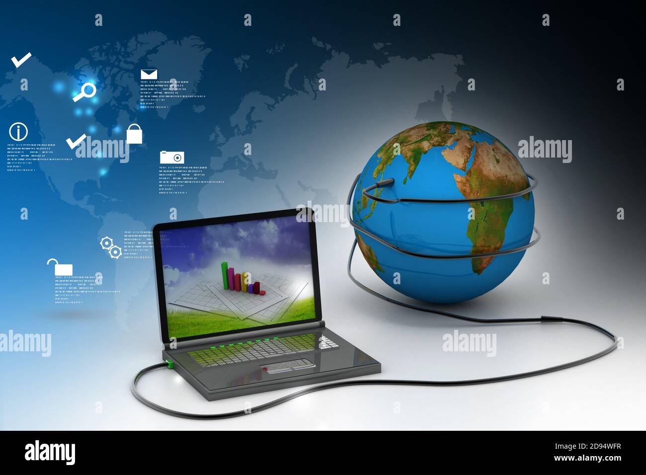 Concetto globale di Internet Foto Stock