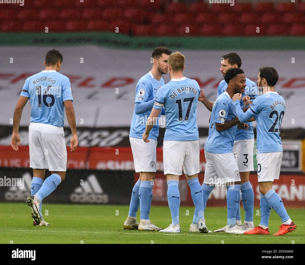 I giocatori di Manchester City si preparano per il gioco Foto Stock