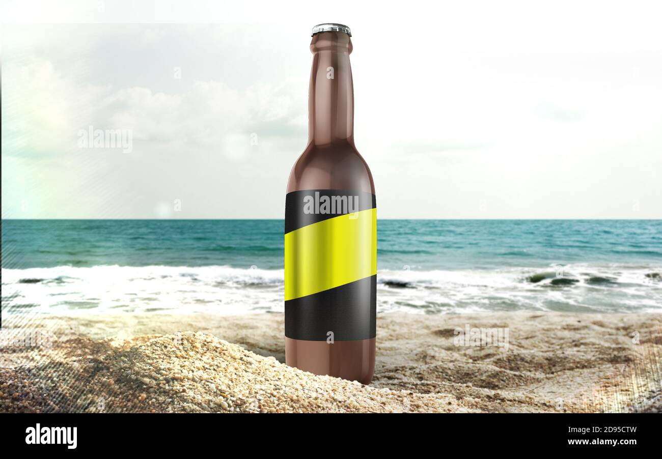 Mockup 3D rendering realistico Foto Stock