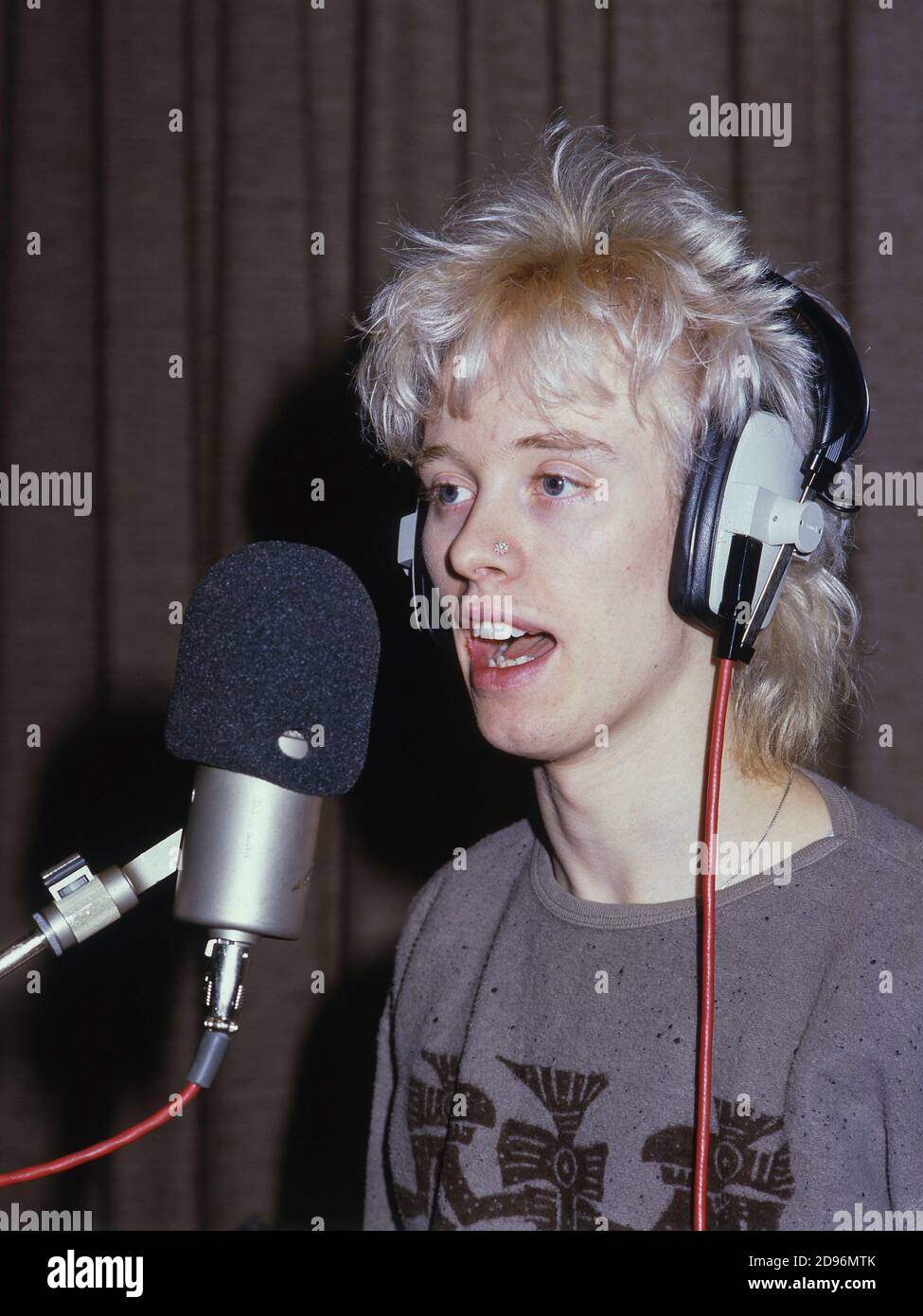 La teen pop band inglese Kajagoogoo registra il loro secondo album Islands presso gli studi di registrazione Manor di Oxforshire. Foto Stock