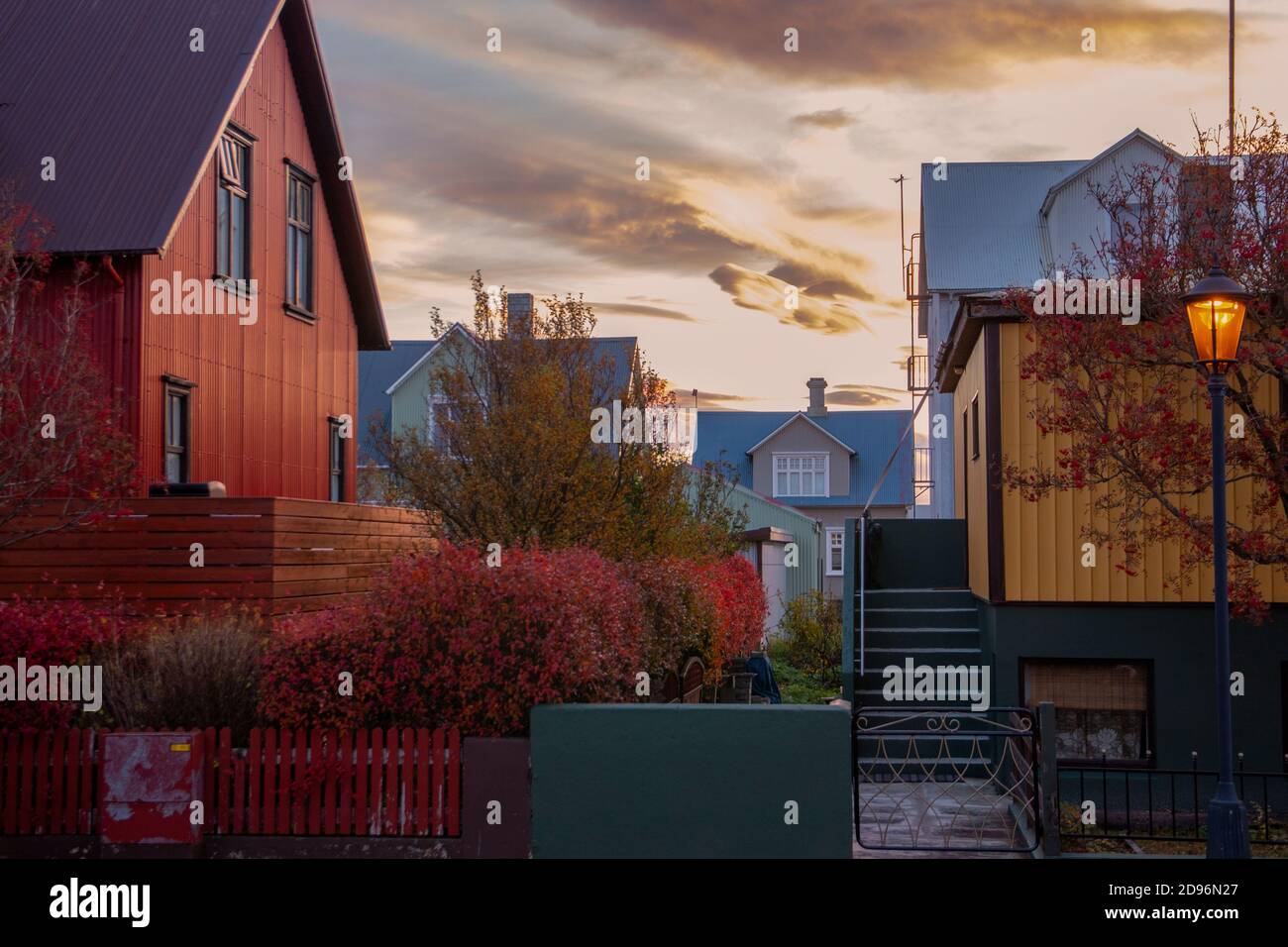 Quartiere di Keflavik Islanda Foto Stock