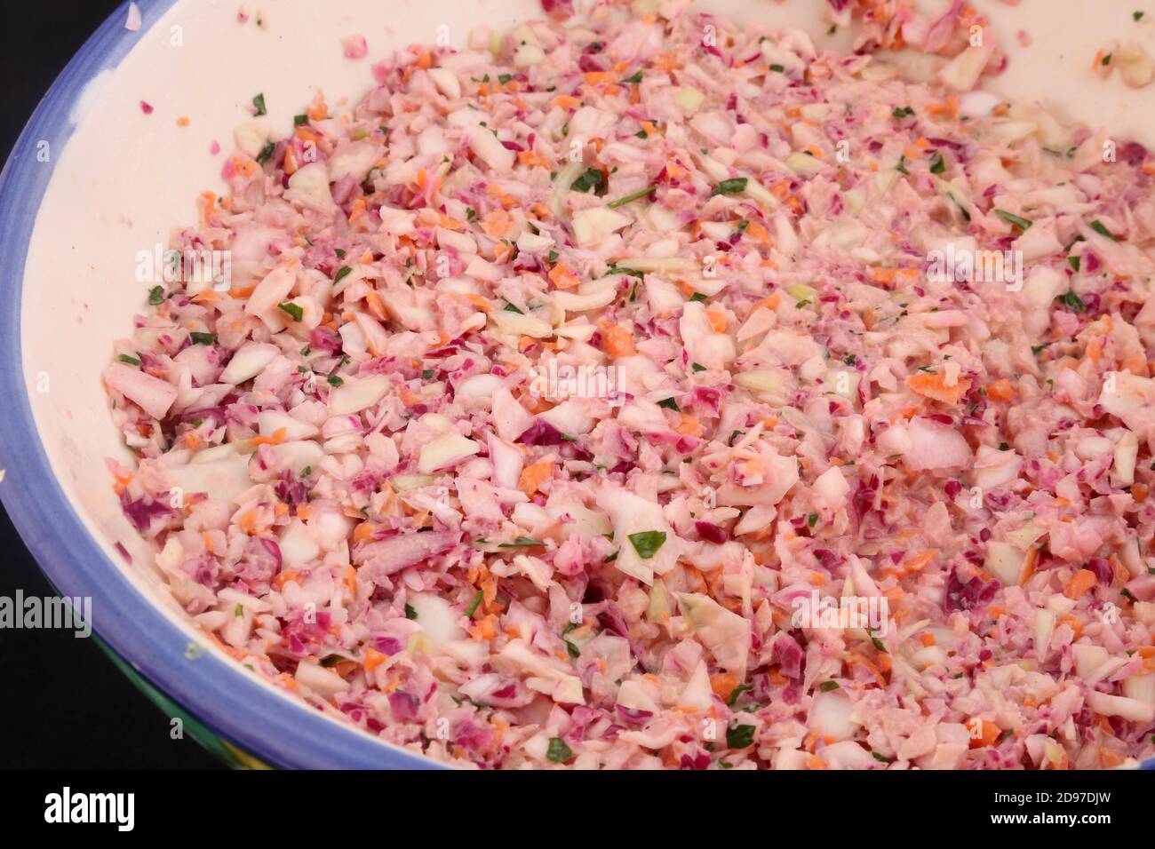 coleslaw vegan lato sano come ricevuta americana Foto Stock