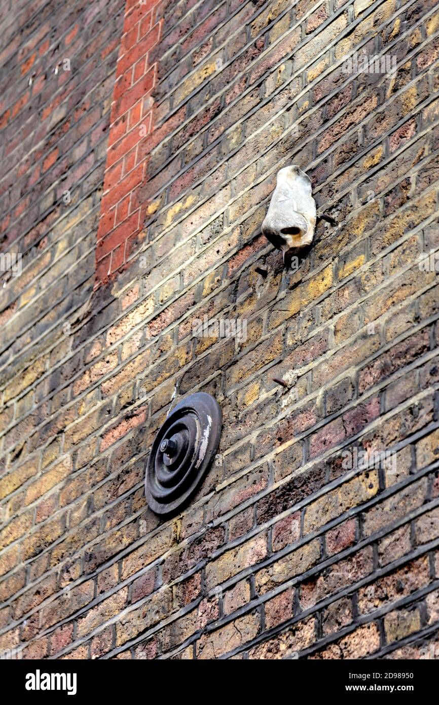 Uno dei sette nasi di Soho su Meard Street, Londra, Regno Unito Foto Stock