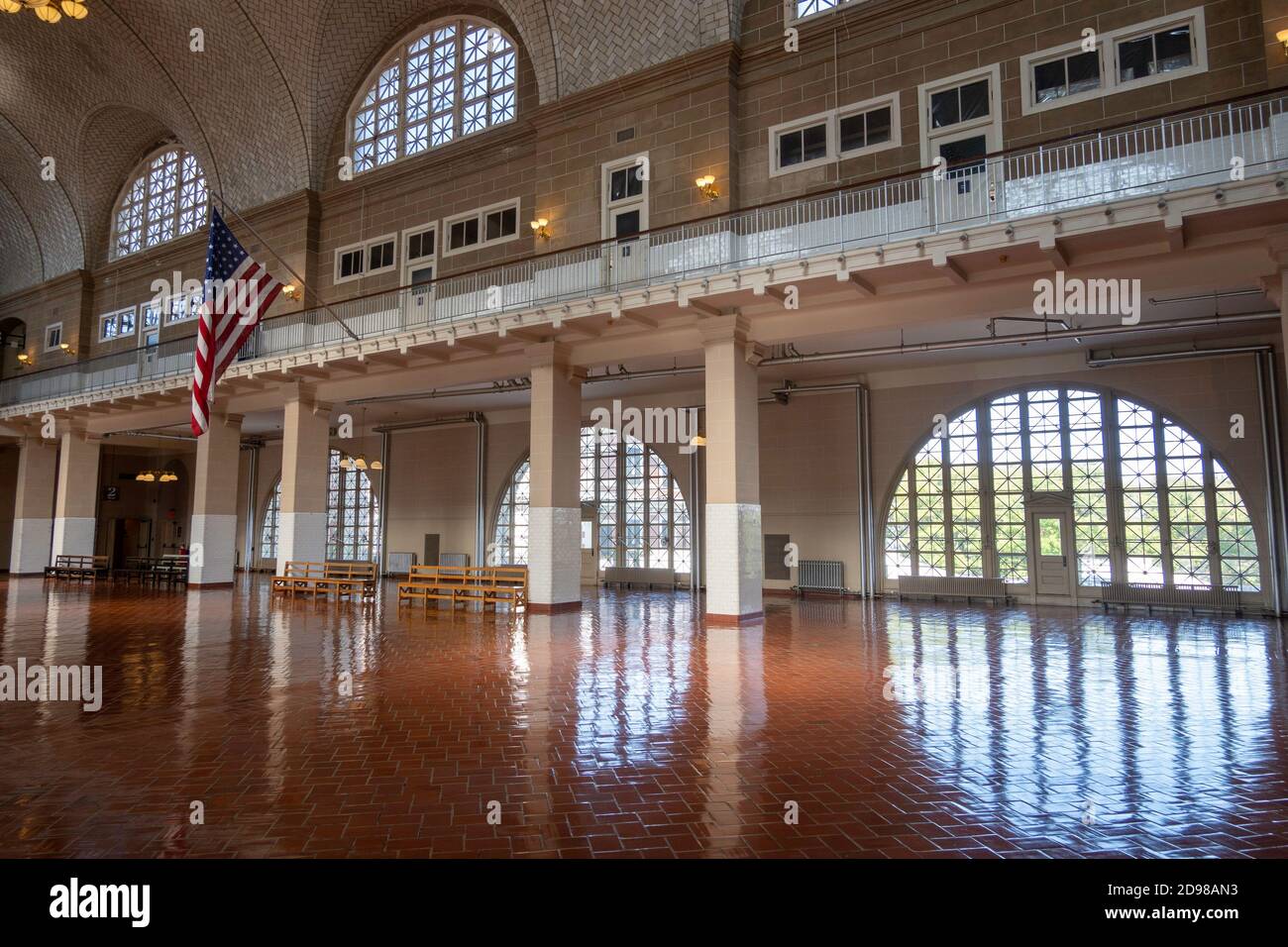 Ellis Island National Monument (U.S. National Park Service), The Registry Room o Great Hall, New York Foto Stock
