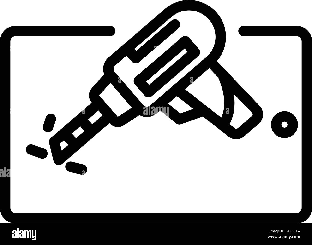 Icona diagnostica di riparazione del tablet. Icona vettoriale diagnostica per la riparazione di un tablet per la progettazione Web isolata su sfondo bianco Illustrazione Vettoriale