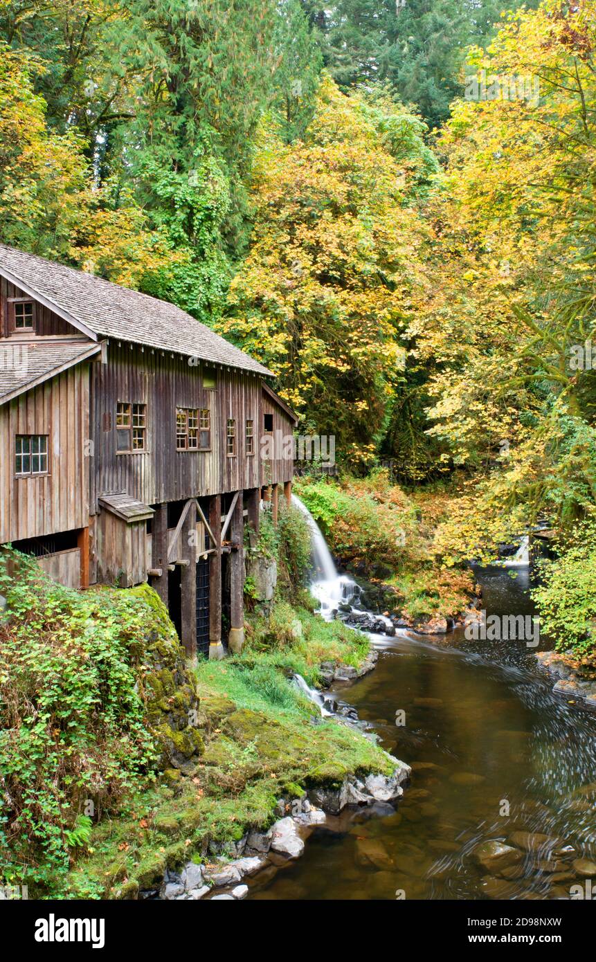 Il Cedar Creek Grist Mill, Washington-USA Foto Stock