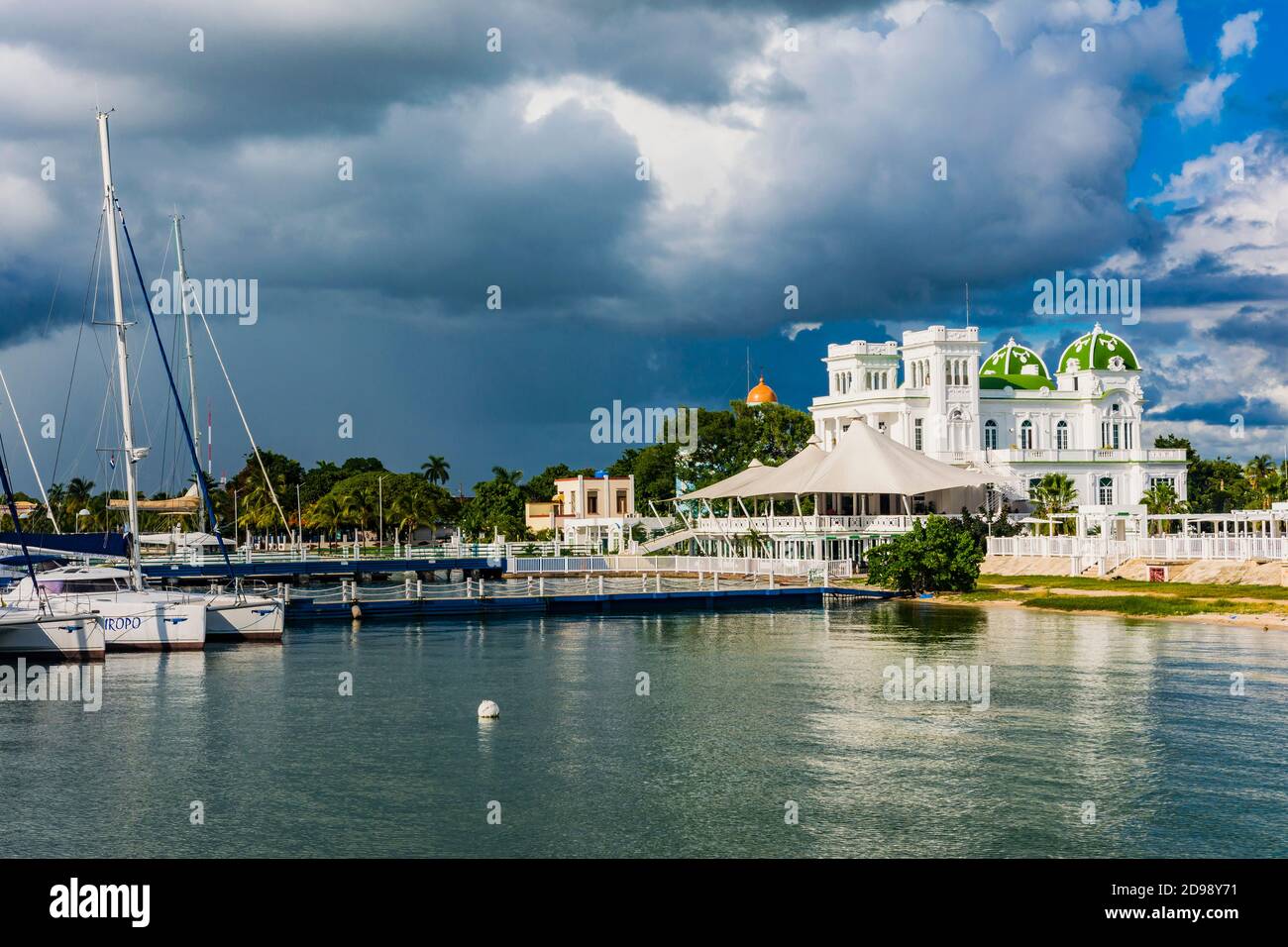 Cienfuegos Yachting Club e marina. Cienfuegos, Cuba, America Latina e Caraibi Foto Stock
