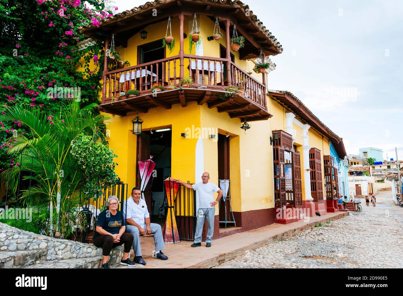 Ristorante Los Conspiradores. Architettura coloniale. Trinidad, Sancti Spíritus, Cuba, America Latina e Caraibi Foto Stock