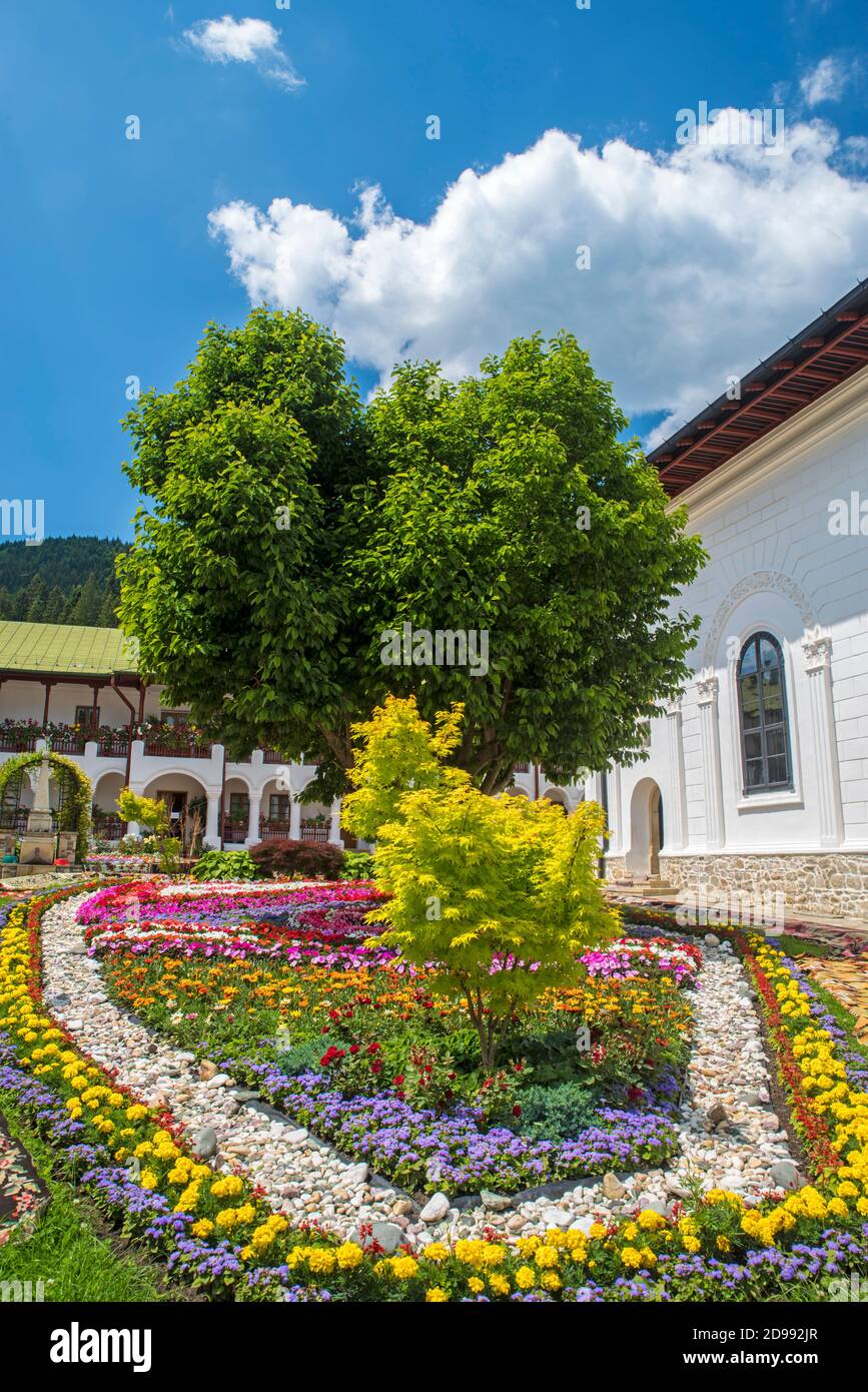 Uno dei monasteri più importanti della Moldavia, punto di riferimento dell'Agapia in Romania Foto Stock