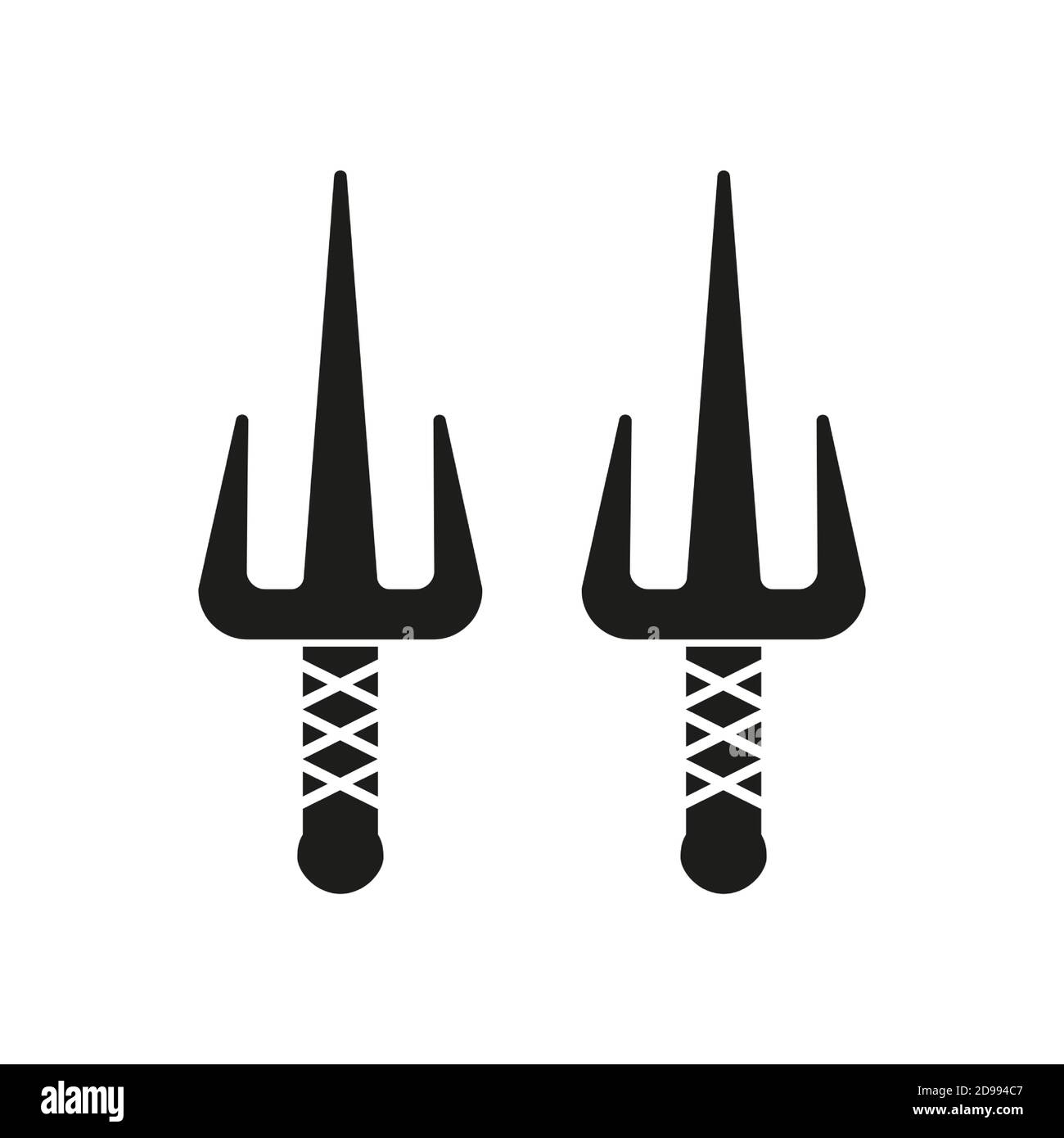 icona sai elemento dell'icona arma per il concetto mobile e le app web. L'icona sai sottile può essere utilizzata per il Web e i dispositivi mobili. Icona Premium su sfondo bianco Illustrazione Vettoriale