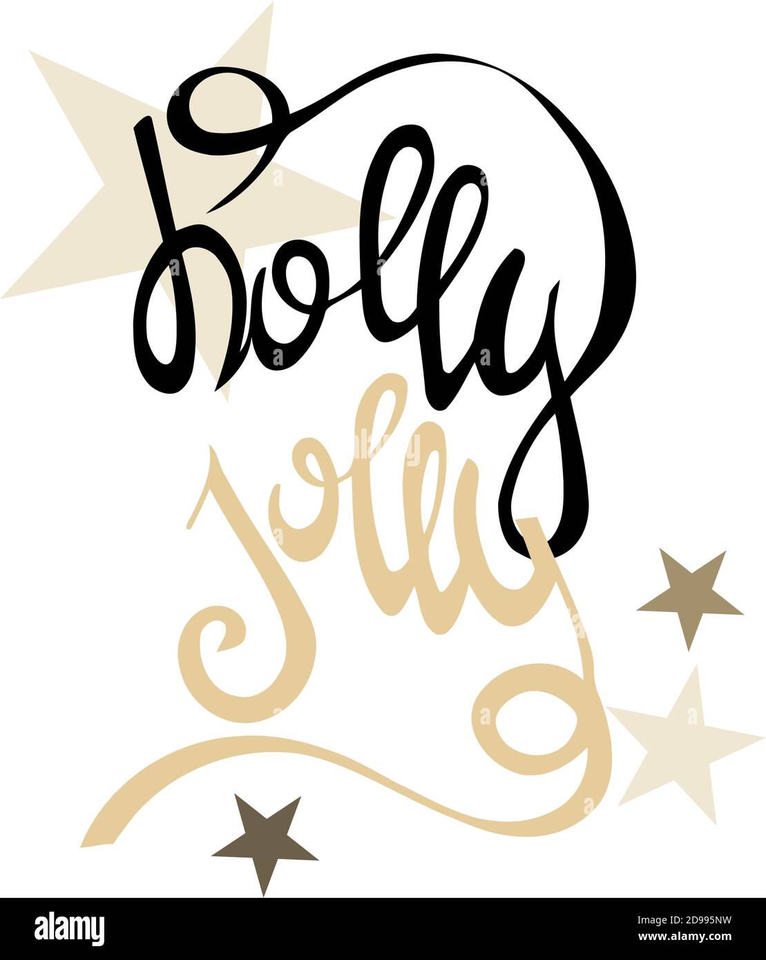 Allegro Natale lettering Design . Illustrazione Vettoriale