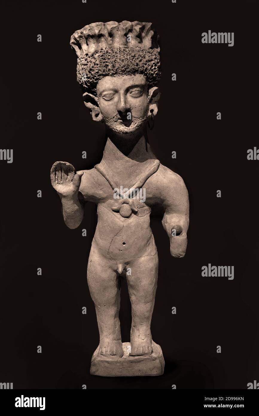 Figurine IV-III secolo a.C. (Offerte alla Divinità) Necropoli di Puig des Molins, Ibiza, Madrid, Museo Archeologico Nazionale, Spagna, Foto Stock