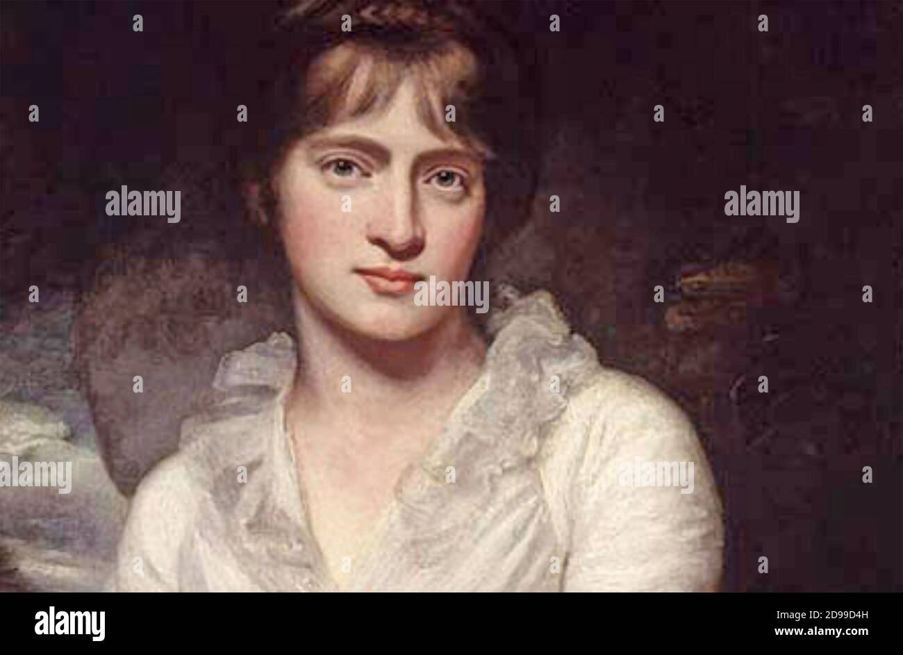 AMELIA OPIE (1769-1853) romanticista inglese e leader abolizionista. Sezione di un ritratto del 1798 di suo marito John Opie su una cartolina degli anni '20. Foto Stock