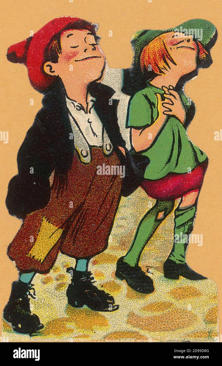 I BAMBINI BISTO in un'illustrazione degli anni '30 da Will Owen per la Premier Foods Company. Foto Stock