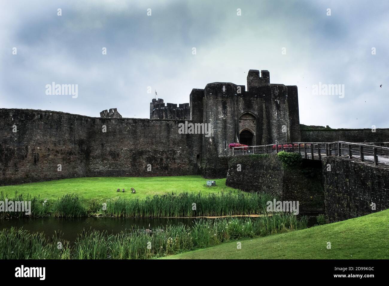 Caerphilly castello Galles del Sud Regno Unito Foto Stock